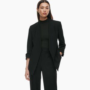 Babaton New Power Blazer Slim-fit open-front crepe blazer, NWT, Size 8